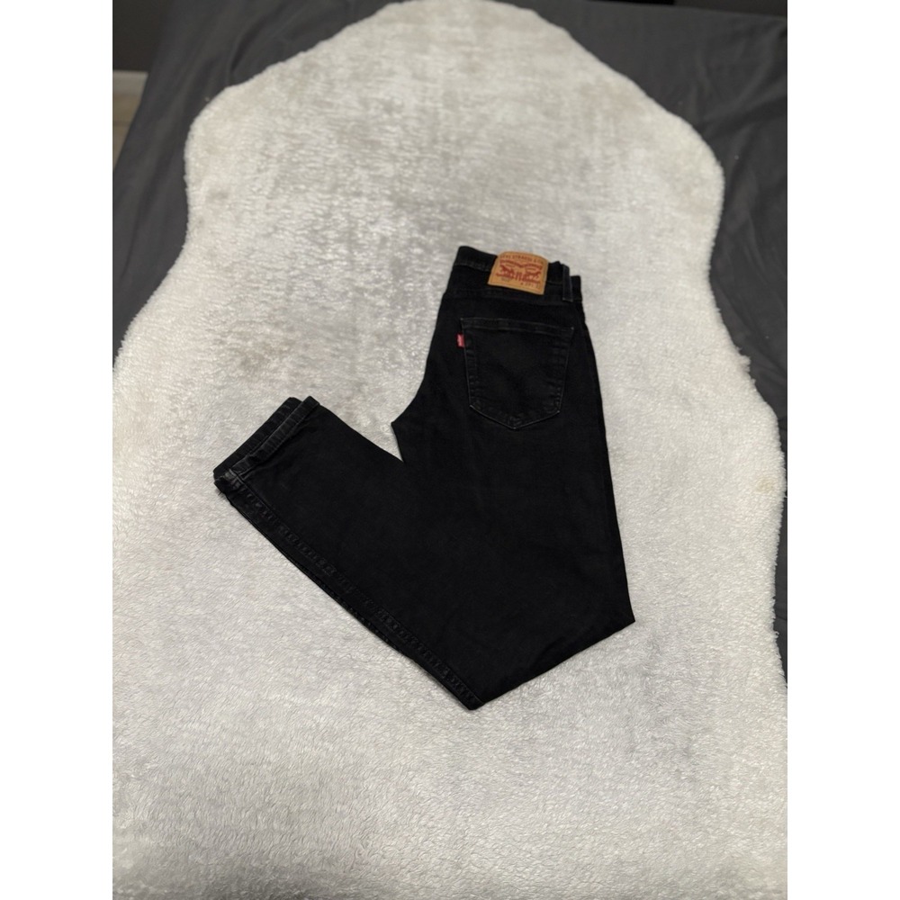 Levi's 502 Regular Tapered Black Denim Jeans Size 29x32 Act 29x31